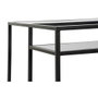 DKD Home Decor Mesa de Centro de Metal, Madera y Espejo en Negro y Natural