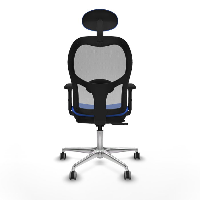 PIQUERAS Y CRESPO Silla de oficina Jorquera con mecanismo Sincro/Traslack, Azul y Gris
