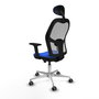 PIQUERAS Y CRESPO Silla de oficina Jorquera con mecanismo Sincro/Traslack, Azul y Gris