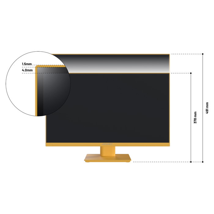 JAPANNEXT Monitor Gaming IPS JN-I238FHD120F-HSP-YE 23.8 Pulgadas Full HD 1920x1080 0.5 ms 120 Hz AMD FreeSync Amarillo