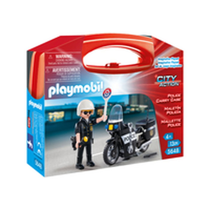 Playmobil Maleta de Policía Motorista - 13 piezas Playmobil Maleta de Policía Motorista - 13 piezas