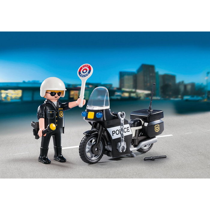 Playmobil Maleta de Policía Motorista - 13 piezas Playmobil Maleta de Policía Motorista - 13 piezas