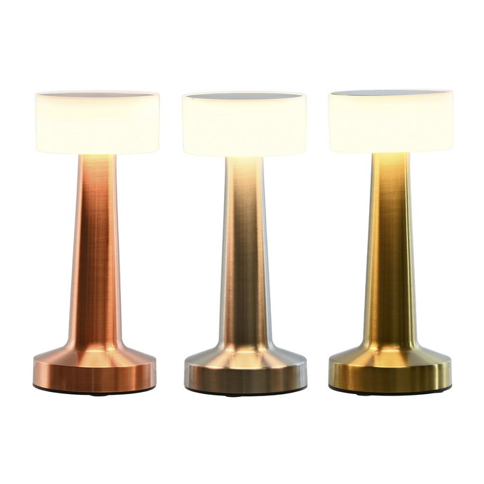 DKD Home Decor Lámpara de Sobremesa LED Metal Táctil Surtido de 3 Colores