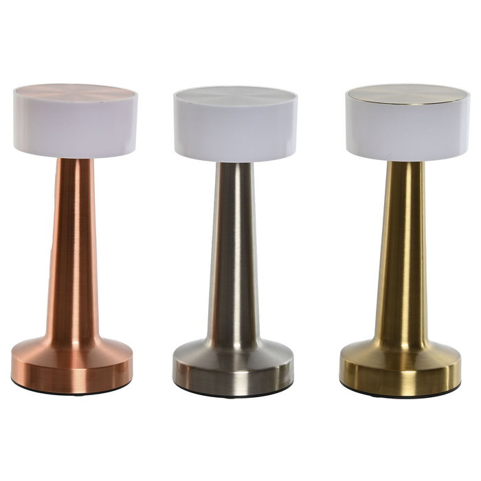 DKD Home Decor Lámpara de Sobremesa LED Metal Táctil Surtido de 3 Colores