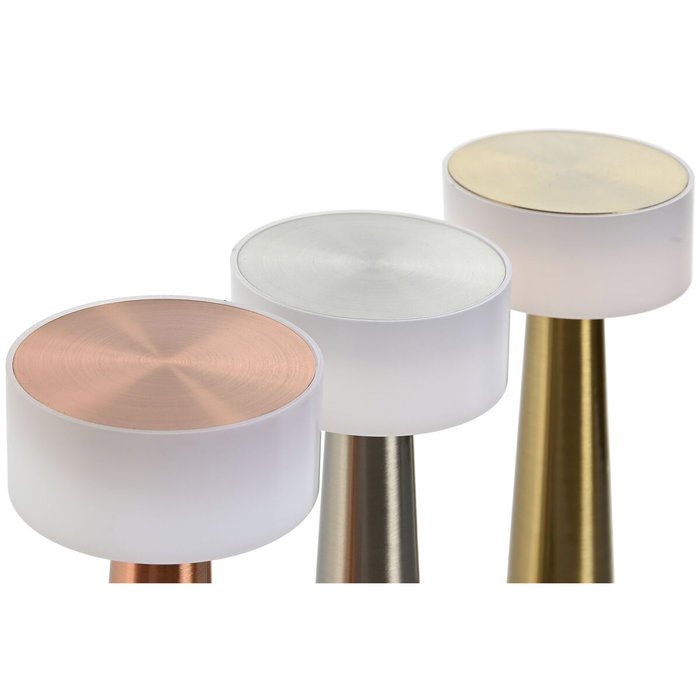 DKD Home Decor Lámpara de Sobremesa LED Metal Táctil Surtido de 3 Colores