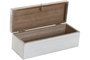 DKD Home Decor Caja Boho Natural Blanco MDF 22 x 8 x 7 cm (4 Unidades)