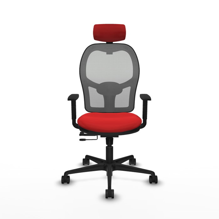 PIQUERAS Y CRESPO Silla de oficina Jorquera con mecanismo Sincro/Traslack, Rojo y Gris PIQUERAS Y CRESPO Silla de oficina Jorquera con mecanismo Sincro/Traslack, Rojo y Gris