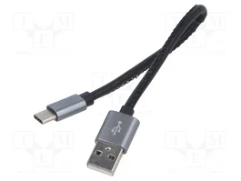 LOGILINK Cable USB 2.0 High Speed USB A a USB C de 0,22m