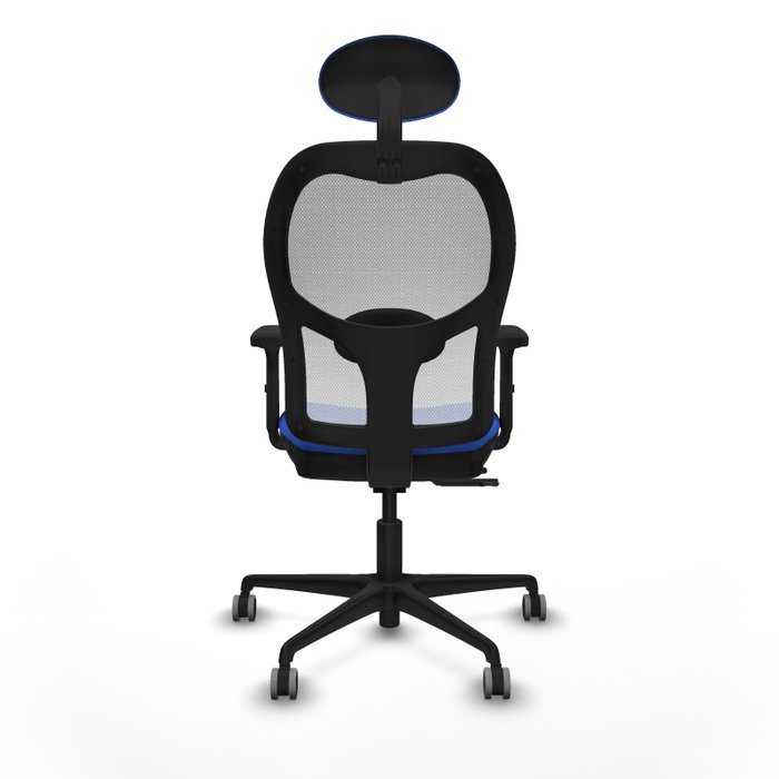 PIQUERAS Y CRESPO Silla de oficina Jorquera con Mecanismo Sincro/Traslack Azul y Blanco