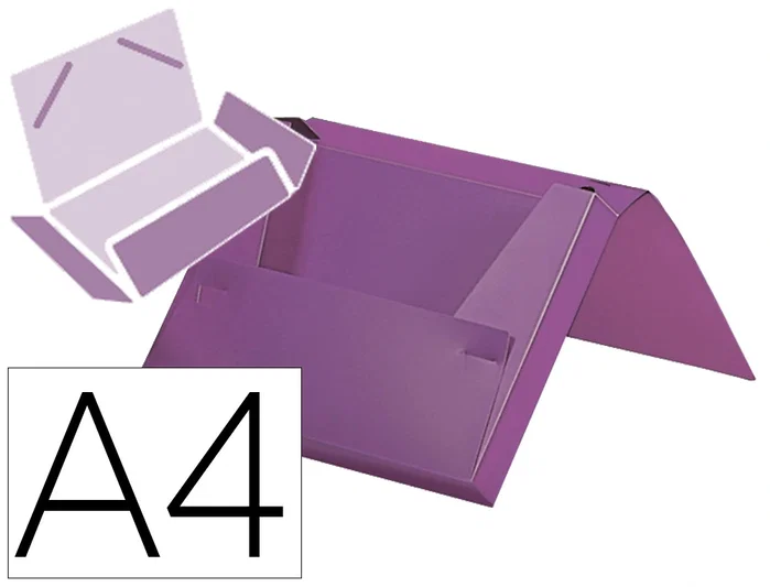 Liderpapel Carpeta Portadocumentos Lavanda Opaco con Gomas A4 Liderpapel Carpeta Portadocumentos Lavanda Opaco con Gomas A4