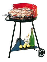 BAMBU Barbacoa Chapa Mallorca 51 cm con Ruedas