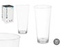 Giftdecor Jarron Cristal Conico Transparente 30 cm - Diametro Boca 14.5 cm (Set de 4)