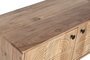 DKD Home Decor Mueble TV Moderno Acacia y Metal Natural y Negro 145 x 40 x 45 cm