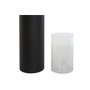 DKD Home Decor Set de 2 Portavelas de Metal y Cristal Negro