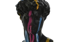 DKD Home Decor Figura Busto Resina Negro Multicolor 9 x 15 x 10 cm (4 Unidades)