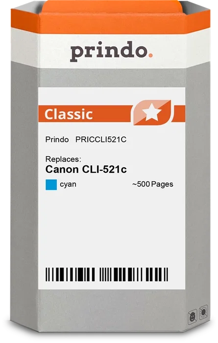 Prindo Cartucho de tinta Cian PRICCLI521C Classic Prindo Cartucho de tinta Cian PRICCLI521C Classic