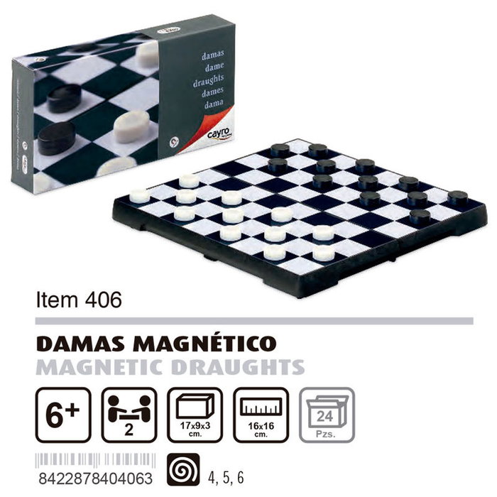 Cayro Juego de Damas Magnético Pequeño