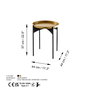 Hanah Home SHB-002 Mesa de Centro 100% Metálica Negro y Dorado