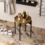 Hanah Home SHB-002 Mesa de Centro 100% Metálica Negro y Dorado