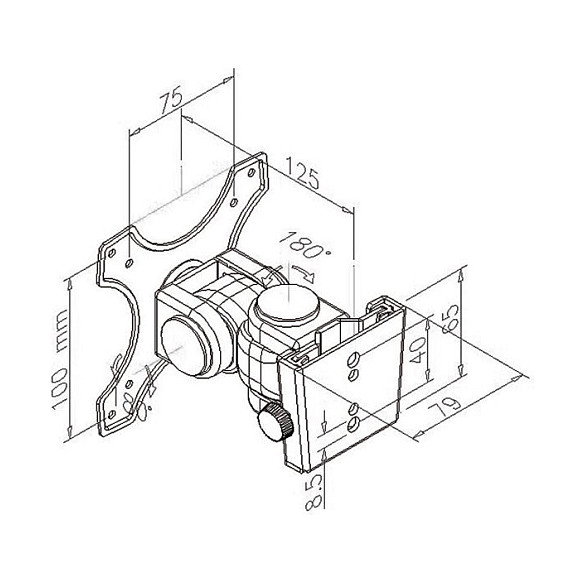 VALUE LCD-Befestigung Wandmontage, 2 Gelenke, bis 32 Zoll, bis 8 kg, 17991125, Montura de Pared para Pantallas, Blanco