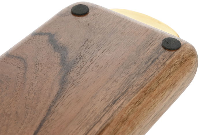 DKD Home Decor Bandeja Basicos Natural Dorado Acacia/Inox 45 x 12.7 x 4.5 cm