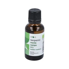 TERPENIC Campo Aceite Esencial Bio de Menta 30 ml - 100% Puro, Estimulante y Analgésico, para Uso Tópico y en Difusor