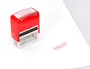 Q-connect Sello Entintado Automático Pagado 14x38 mm Color Rojo