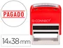 Q-connect Sello Entintado Automático Pagado 14x38 mm Color Rojo