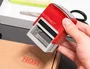 Q-connect Sello Entintado Automático Pagado 14x38 mm Color Rojo