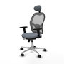 PIQUERAS Y CRESPO Silla de oficina Jorquera Gris con mecanismo Sincro/Traslack
