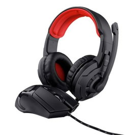 Trust Bundle Basics Set de Gaming 2 en 1: Auriculares y Ratón Negro