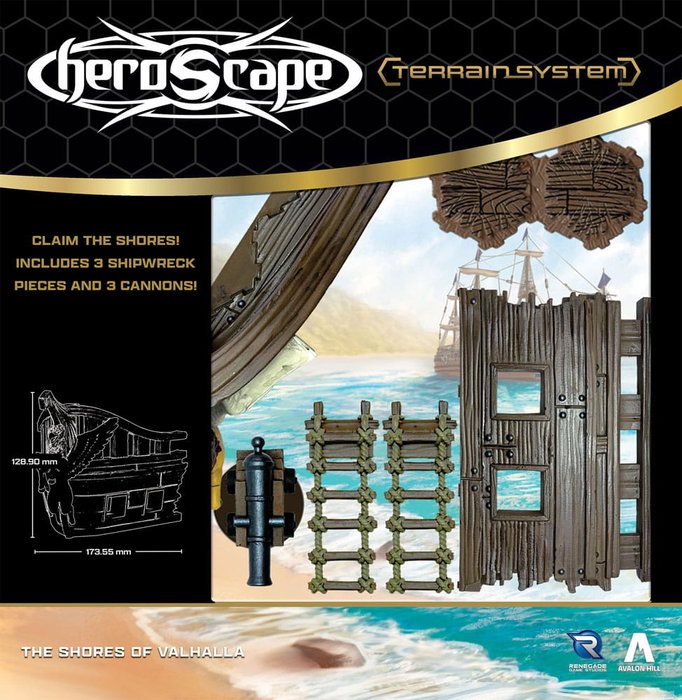 Renegade Heroscape expansión del terreno Shores of Valhalla Edición Inglés