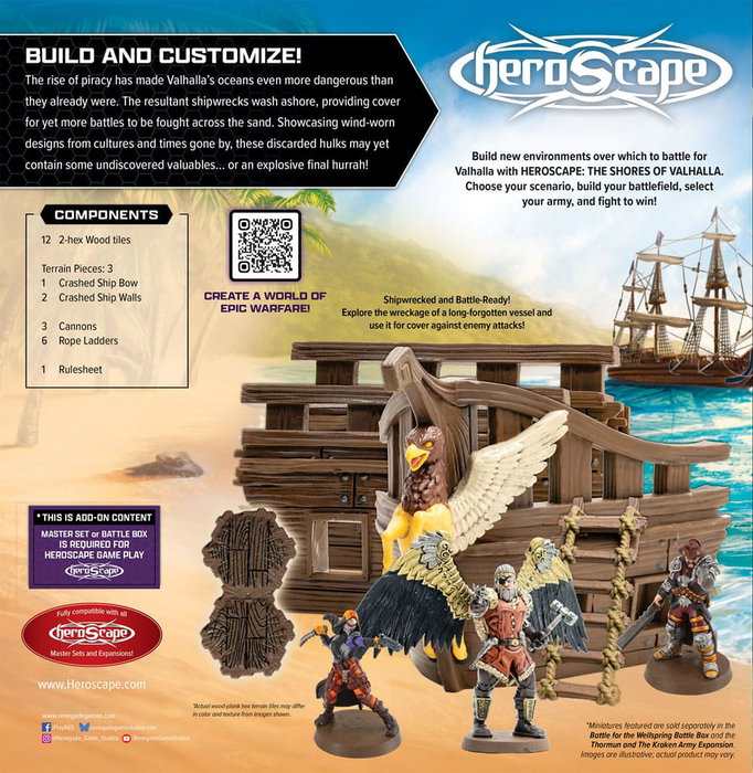 Renegade Heroscape expansión del terreno Shores of Valhalla Edición Inglés