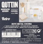 Quttin Bote de Metal para Cocina Estilo Coffee Retro con Medidas 11.2x11.2x13.5 cm (12 Unidades)