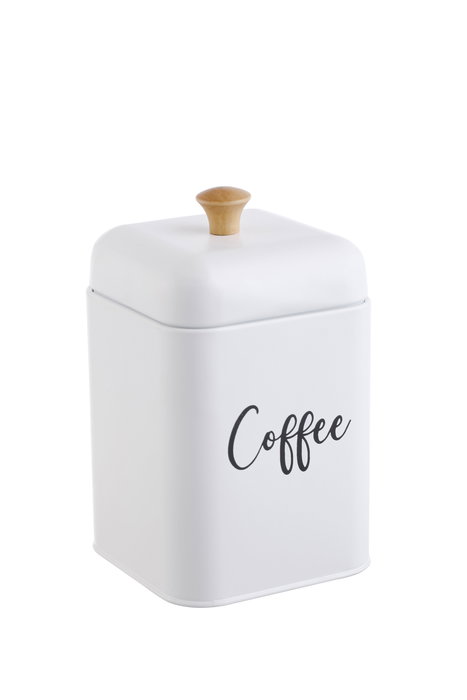 Quttin Bote de Metal para Cocina Estilo Coffee Retro con Medidas 11.2x11.2x13.5 cm (12 Unidades)