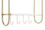 DKD Home Decor Perchero Pared Glam Dorado Blanco Metal y MDF 50 x 15 x 43 cm