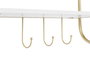 DKD Home Decor Perchero Pared Glam Dorado Blanco Metal y MDF 50 x 15 x 43 cm