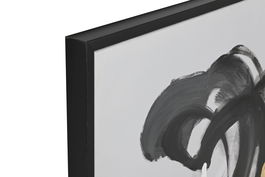 DKD Home Decor Cuadro Moderno Lienzo Abstracto Blanco Negro Gris 104 x 103.5 x 4 cm (2 Unidades)