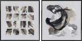 DKD Home Decor Cuadro Lienzo Abstracto Surtido de 2 Piezas 104x4x103,5 cm