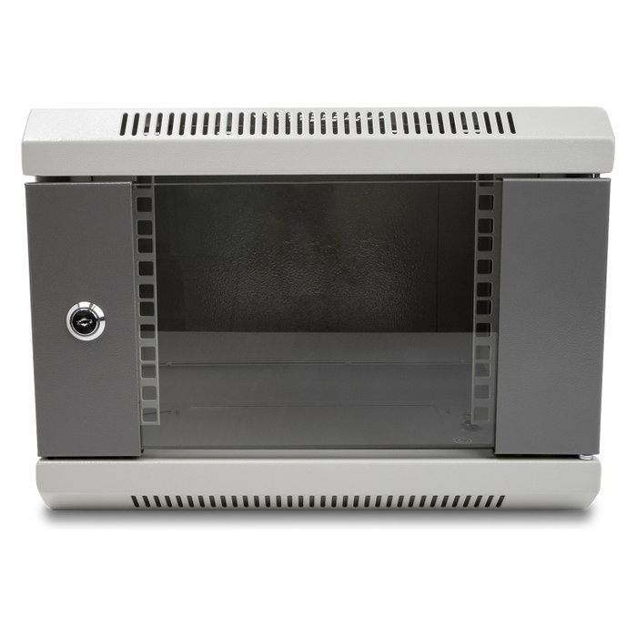 DeLOCK Gabinete de red 10 pulg. 4U con puerta de vidrio Gris
