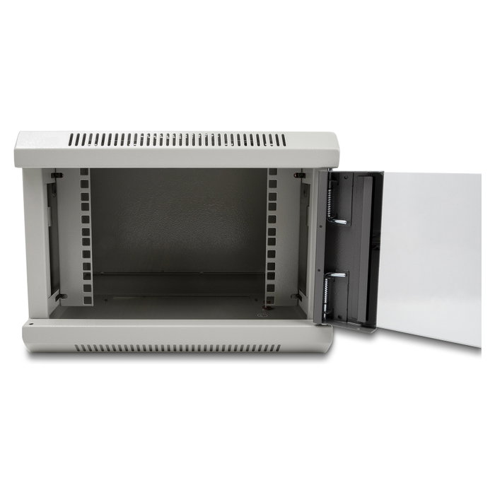 DeLOCK Gabinete de red 10 pulg. 4U con puerta de vidrio Gris