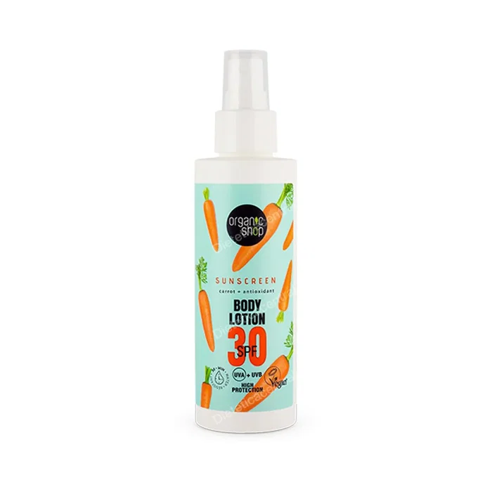 ORGANIC SHOP Loción Corporal con Protección Solar Zanahoria + Antioxidantes SPF30 ORGANIC SHOP Loción Corporal con Protección Solar Zanahoria + Antioxidantes SPF30