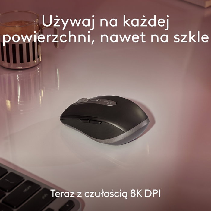 Logitech MX Anywhere 3S for Mac Ratón Inalámbrico 8000 DPI Negro/Grafito