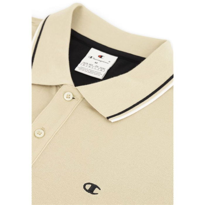 Polo de Manga Corta Hombre Champion Beige S
