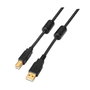 Aisens Cable USB 2.0 para Impresora A101-0010, Tipo A a Tipo B, 3m, Negro