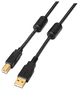 Aisens Cable USB 2.0 para Impresora A101-0010, Tipo A a Tipo B, 3m, Negro