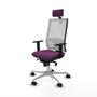 PIQUERAS Y CRESPO Silla de oficina Horna con Mecanismo Sincro Morado y Blanco