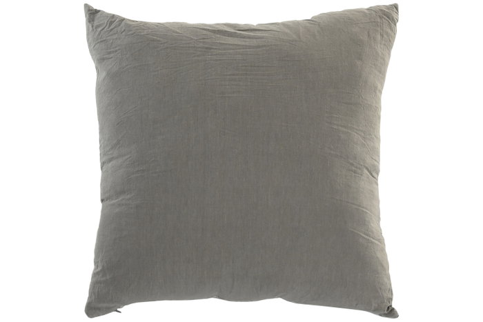 DKD Home Decor Cojín Algodón Jaquard Gris 60x60 cm (Pack de 2)