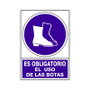 DUVER Señal Adhesiva Obligatorio Uso de Botas 105x74 mm