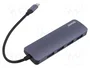 SAVIO Hub USB AK-54 con 4 puertos USB A y USB C